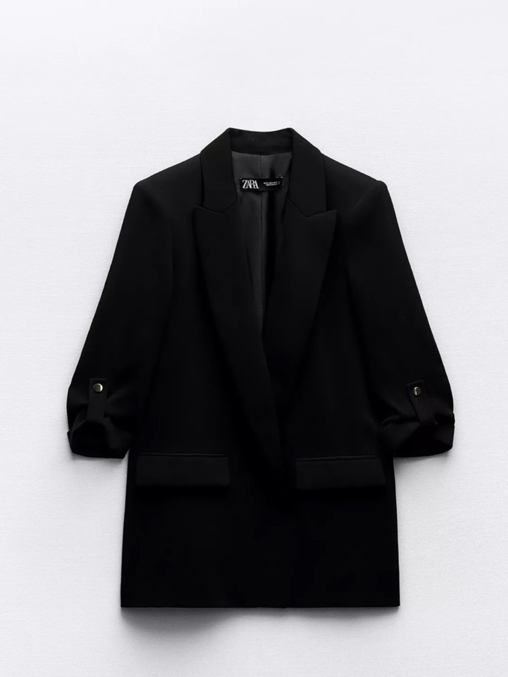 Zara Black Oversized Longline Blazer